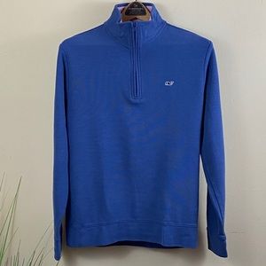 VINEYARD VINES Men’s Blue Quarter-zip Pullover